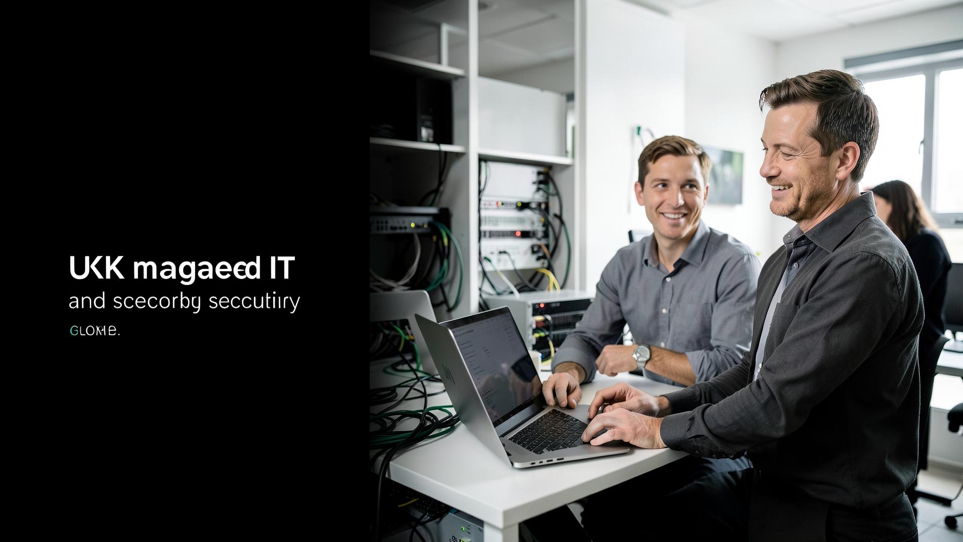 IT consultant configuring Microsoft 365 security settings on a laptop